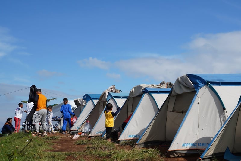Glamping under canvas